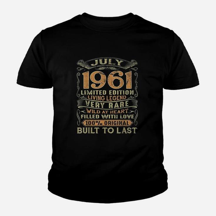 Vintage 61 Years Old July 1961 60th Birthday Gift Ideas Kid T-Shirt