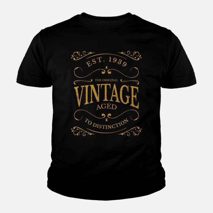 Vintage 80th Birthday Whiskey Wine Label  Kid T-Shirt