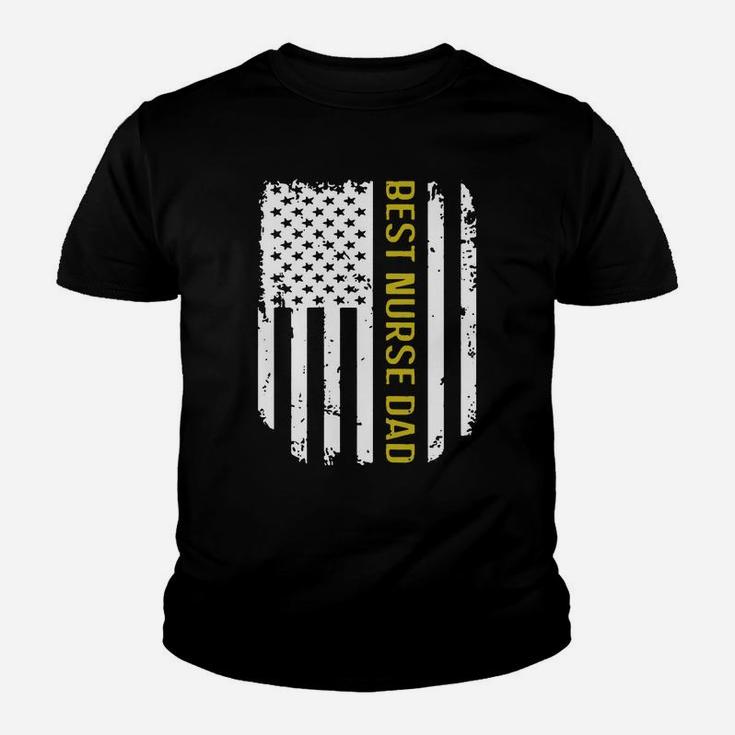 Vintage American Flag Proud Best Nurse Dad Shirt Kid T-Shirt