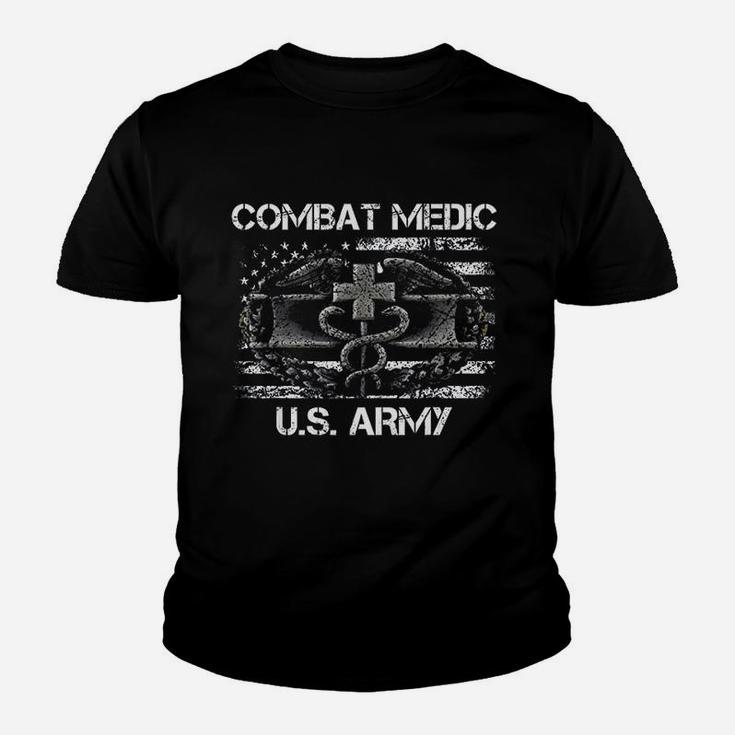 Vintage Army Combat Medic Veteran Gift For Us Army Veteran Kid T-Shirt