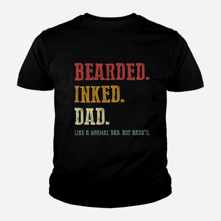 Vintage Bearded Inked Dad Like A Normal Dad Kid T-Shirt