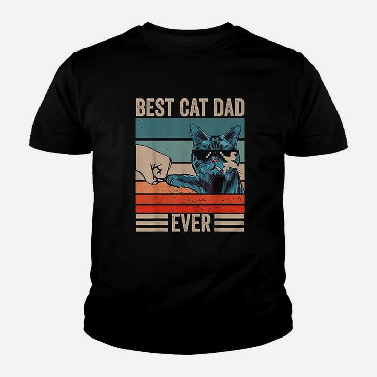 Vintage Best Cat Dad Ever Fathers Day Gifts Kid T-Shirt