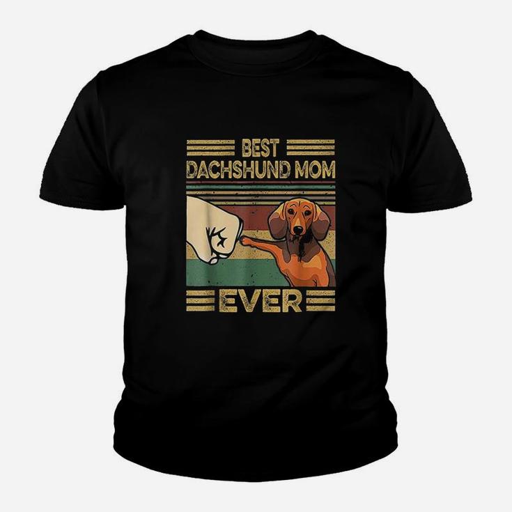 Vintage Best Dachshund Mom Ever Funny Gift For Mom Kid T-Shirt