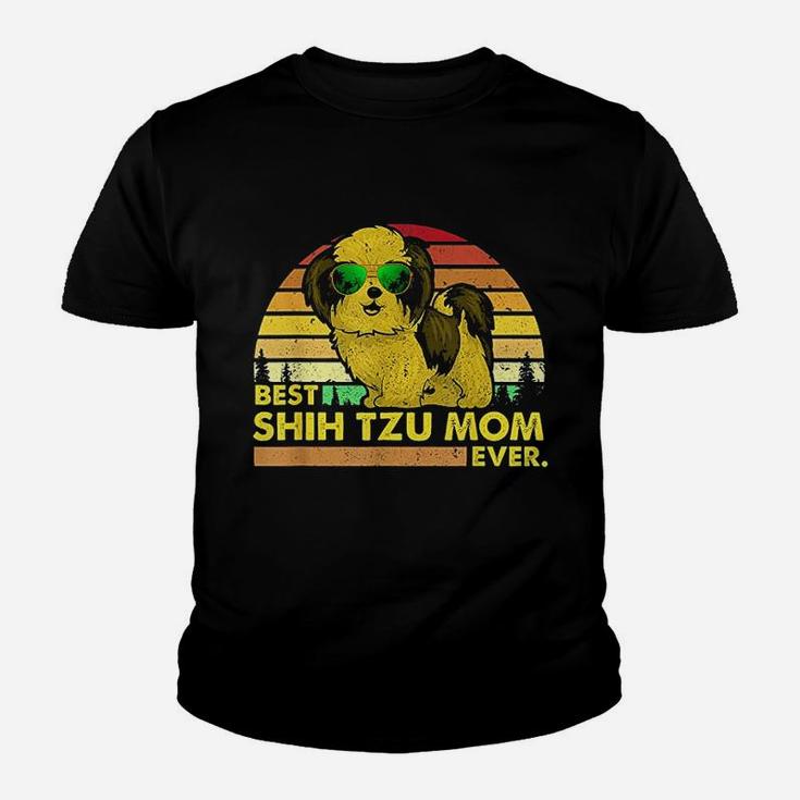 Vintage Best Shih Tzu Mom Ever Dog Kid T-Shirt
