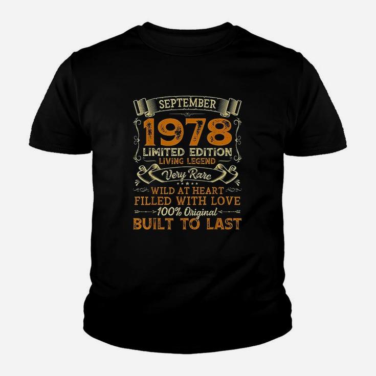 Vintage Birthday September 1978  Kid T-Shirt