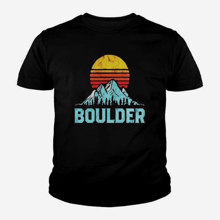 Vintage Boulder, Colorado Retro Distressed Mountains Tee Kid T-Shirt