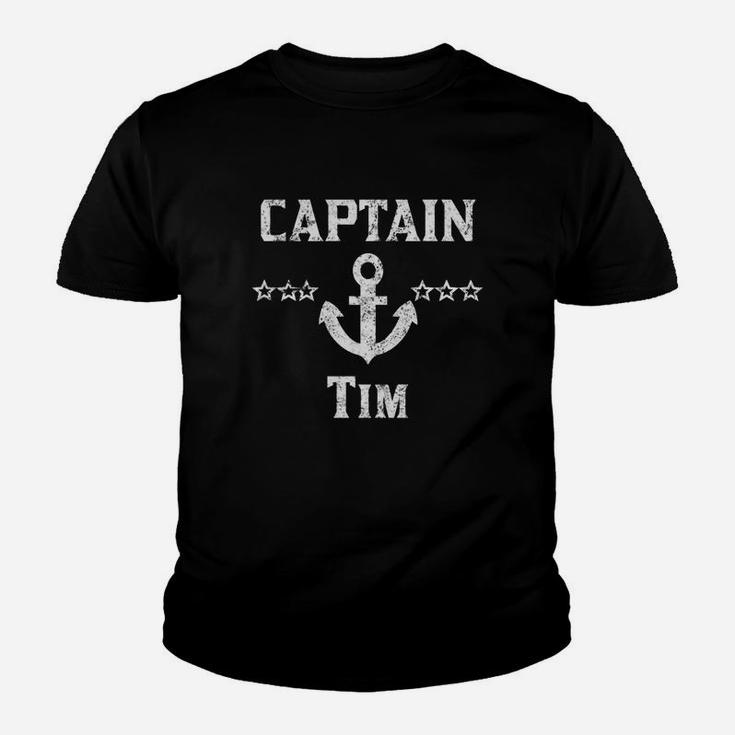 Vintage Captain Tim Shirt For Family Cruise Or Lake Boating Kid T-Shirt