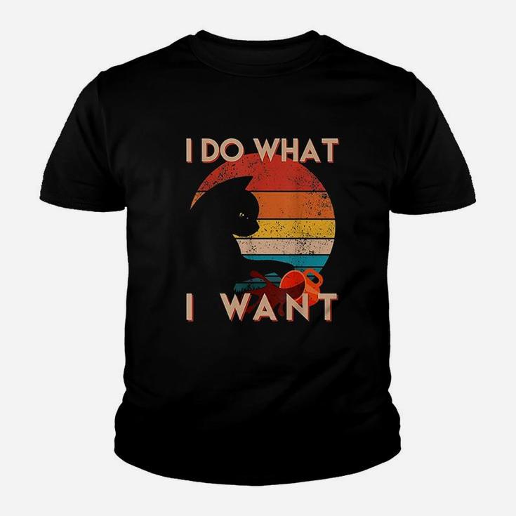 Vintage Cat I Do What I Want Kid T-Shirt