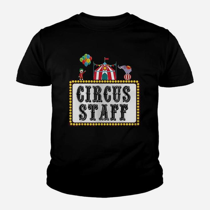 Vintage Circus Birthday Party Event Circus Staff Kid T-Shirt