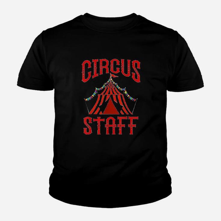 Vintage Circus Themed Birthday Party Circus Staff Kid T-Shirt