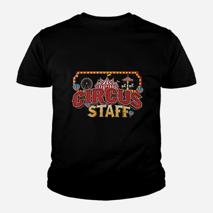 Vintage Circus Themed Birthday Party Event Circus Staff Kid T-Shirt