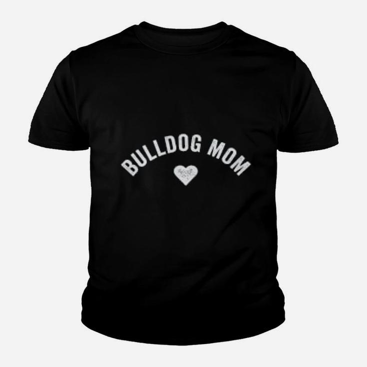 Vintage Cute Funny Dog Mama French English Bulldog Mom Kid T-Shirt