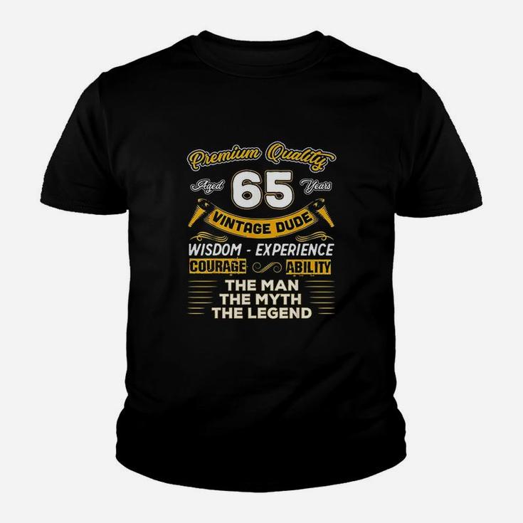 Vintage Dude The Man Myth Legend 65 Yrs 65th Birthday  Kid T-Shirt