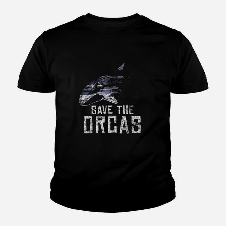 Vintage Earth Day Save The Orcas Kid T-Shirt