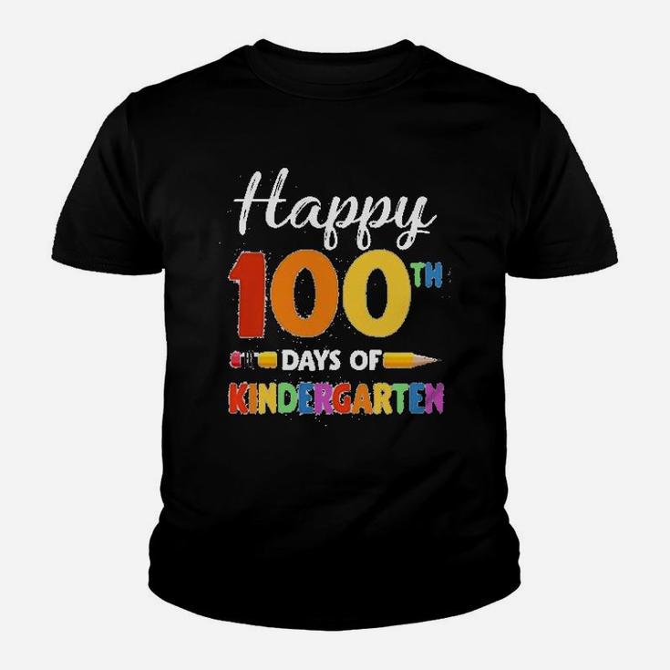 Vintage Happy 100th Day Of Kindergarten Teacher Or Student Kid T-Shirt