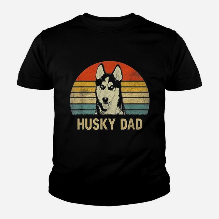 Vintage Husky Dad Fathers Day Kid T-Shirt