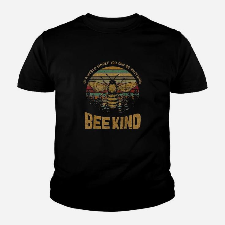 Vintage In A World Where You Can Be Anything Be Kind Kid T-Shirt