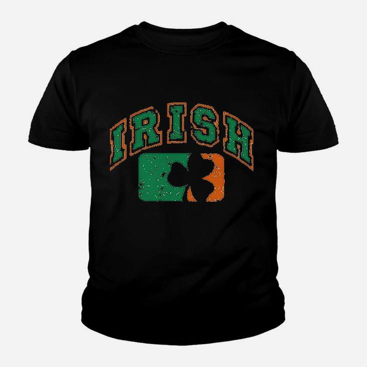 Vintage Irish Flag Shamrock Baseball Kid T-Shirt