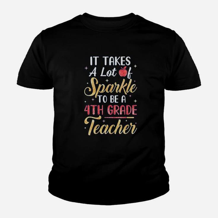 Vintage It Takes Lots Of Sparkle To Be A 4th Grade Teacher Kid T-Shirt