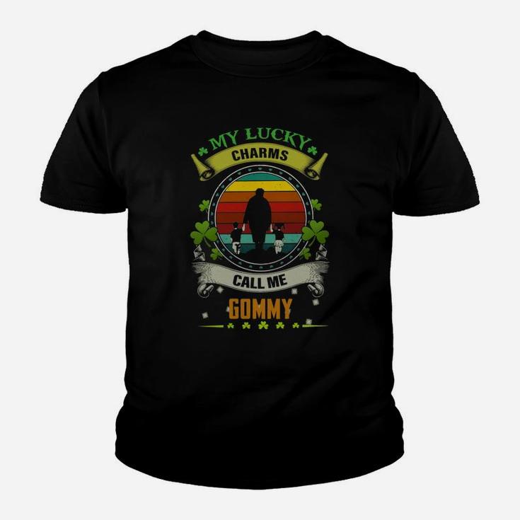 Vintage My Lucky Charms Call Me Gommy St Patricks Day Shamrock Best Gift For Grandmothers Kid T-Shirt