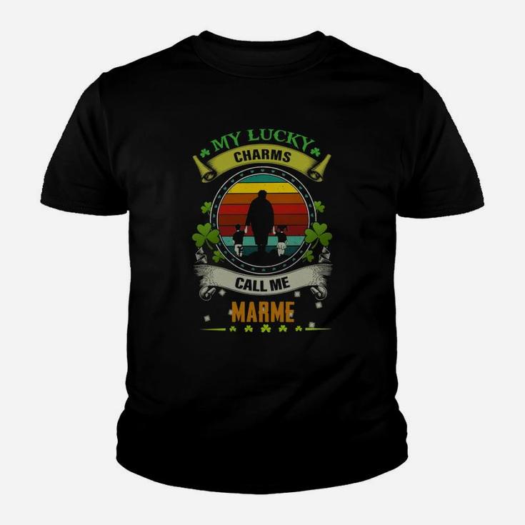 Vintage My Lucky Charms Call Me Marme St Patricks Day Shamrock Best Gift For Grandmothers Kid T-Shirt