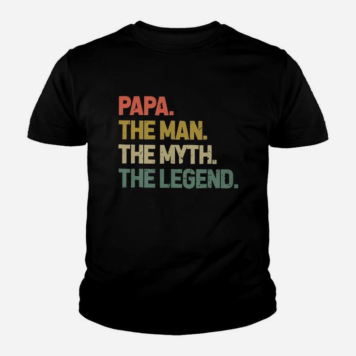 Vintage Papa The Man The Myth The Legend Kid T-Shirt