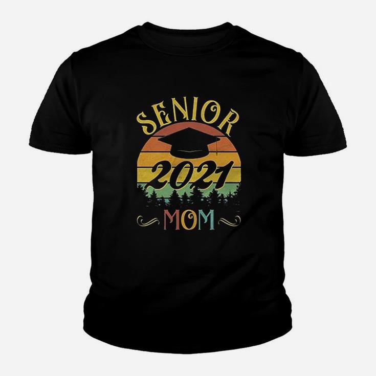 Vintage Proud Mom Of A Class Of 2021 Graduate Back Kid T-Shirt