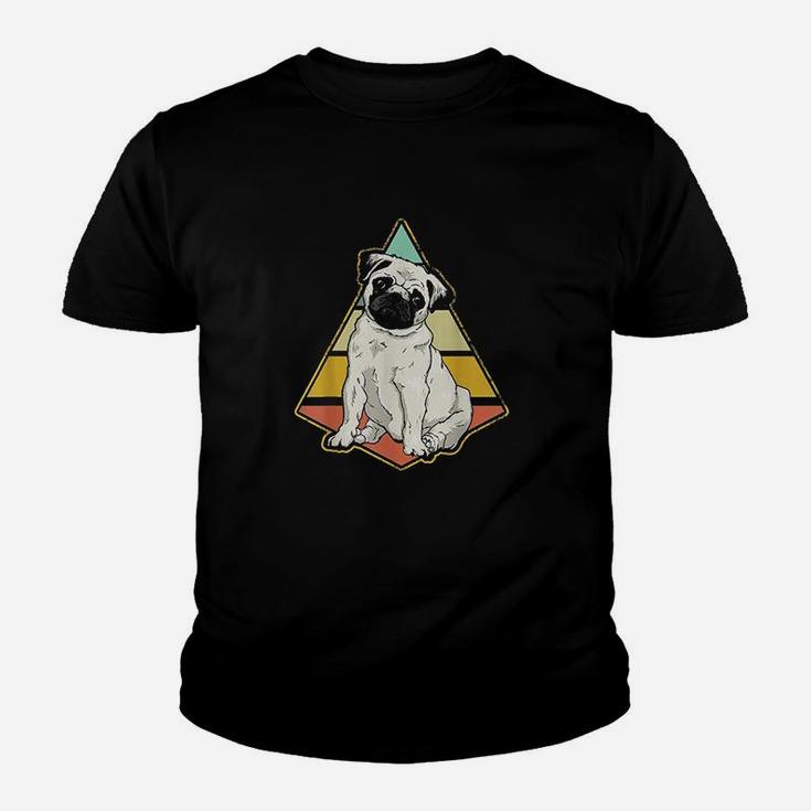 Vintage Pug Dog Retro Distressed Pug Lover Kid T-Shirt