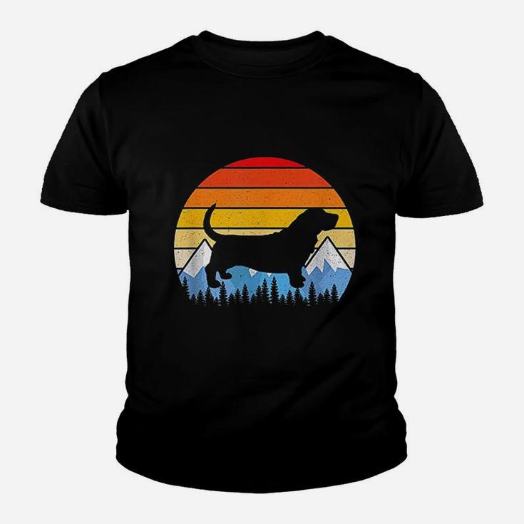 Vintage Retro Basset Hound Basset Hound Lovers Gifts Kid T-Shirt