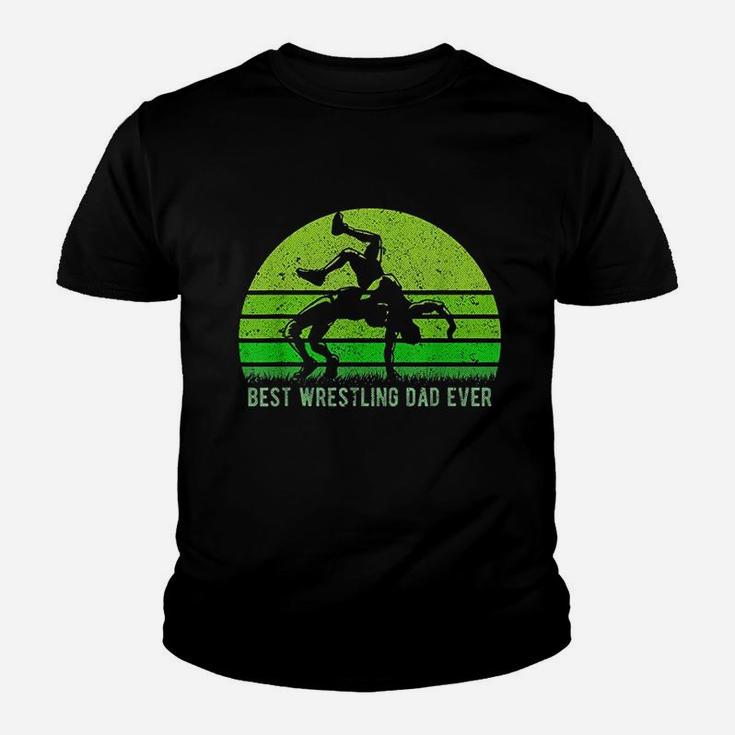 Vintage Retro Best Wrestling Dad Ever Funny Father Day Kid T-Shirt