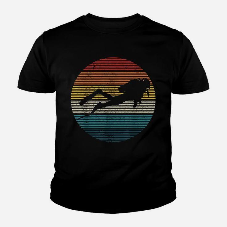 Vintage Retro Ocean Scuba Diver Kid T-Shirt