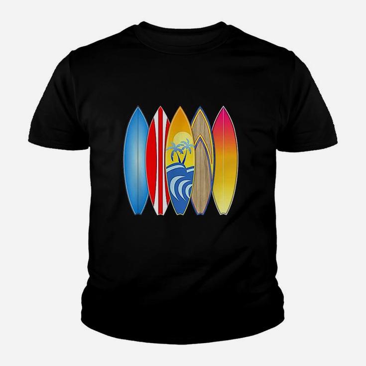 Vintage Retro Surfboards Surfing Kid T-Shirt