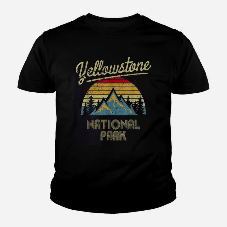 Vintage Retro Yellowstone Mountain National Park Shirt Kid T-Shirt
