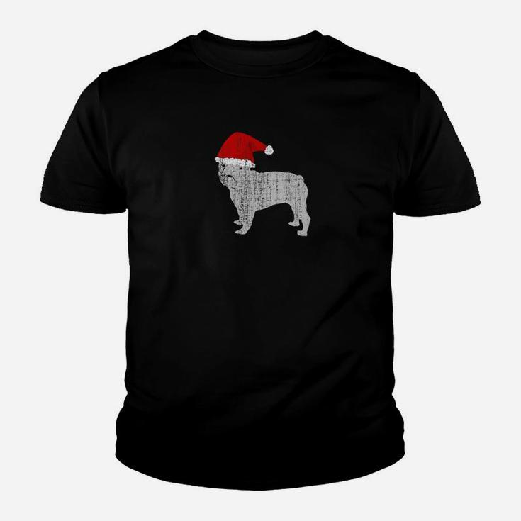 Vintage Santa Hat French Bulldog Dog Shirt Kid T-Shirt