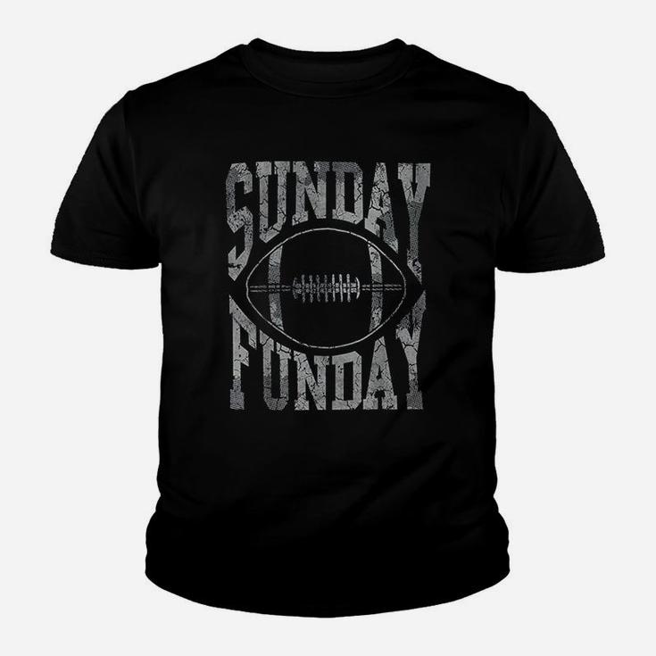 Vintage Silver Sunday Funday Football Kid T-Shirt