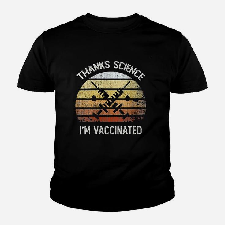 Vintage Thanks Science I Am Vaccinated Kid T-Shirt
