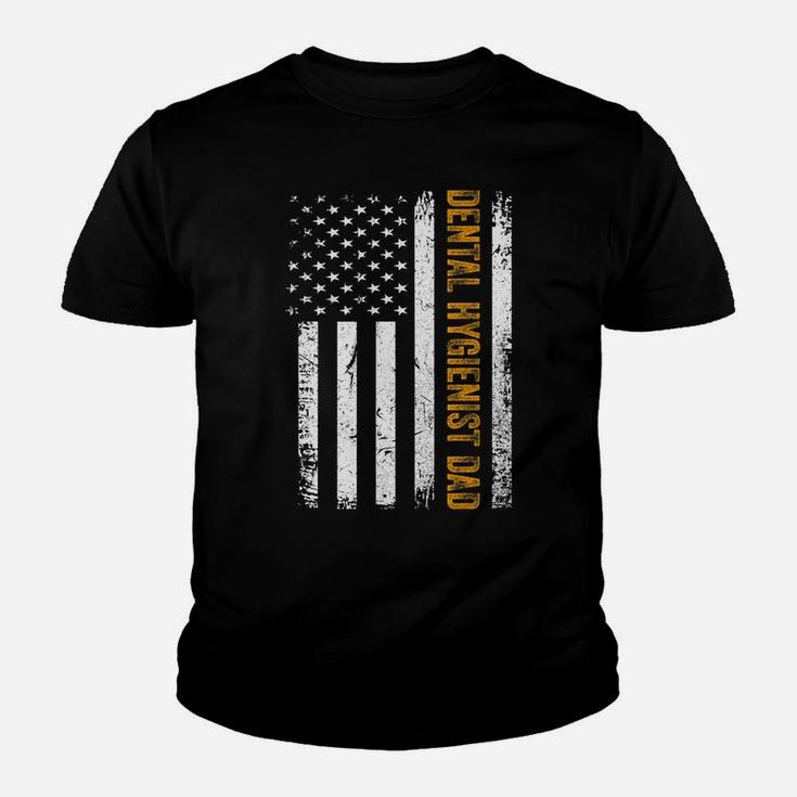 Vintage Usa Dental Hygienist Dad American Flag Father's Day T-shirt Kid T-Shirt