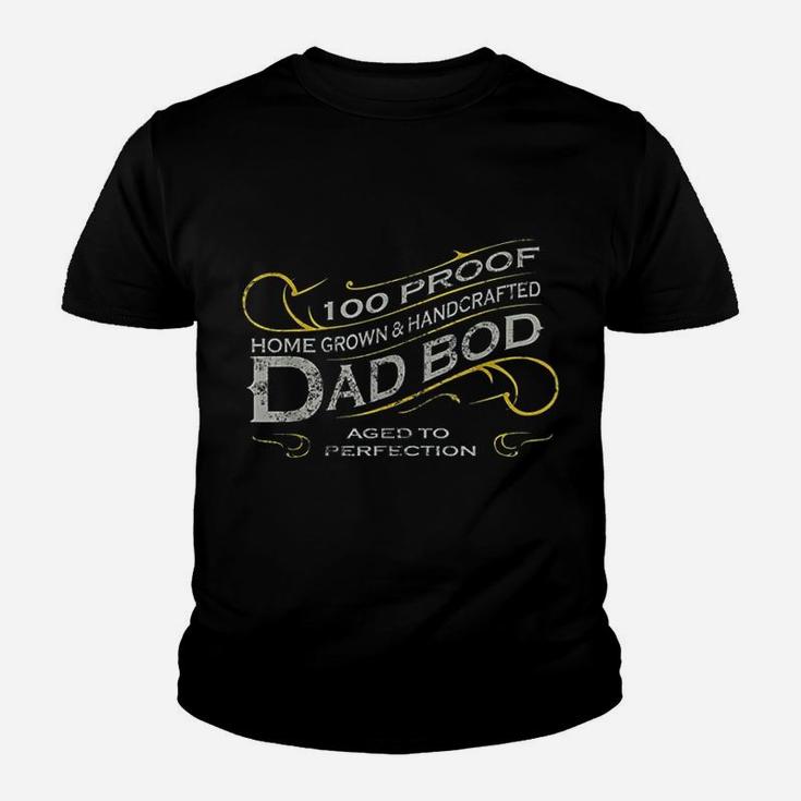 Vintage Whiskey Label Dad Bod Funny New Father Gift Kid T-Shirt