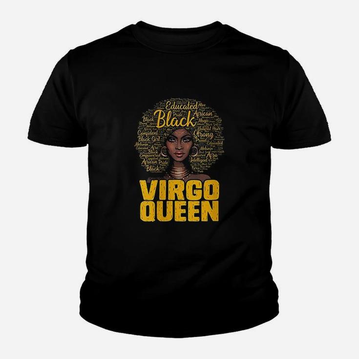 Virgo Queen Black Woman Afro African American Kid T-Shirt