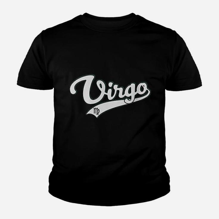 Virgo September Birthday Astrology Vintage Baseball Script Kid T-Shirt