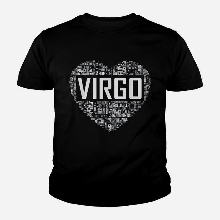 Virgo Zodiac Traits Horoscope Astrology Sign Gift Heart Kid T-Shirt