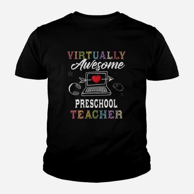 Virtual Preschool Teacher Home Learning Back To School Kid T-Shirt