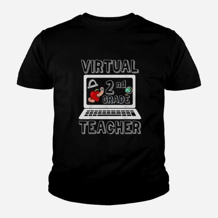 Virtual Second Grade Teacher Online Learning Back To School Kid T-Shirt