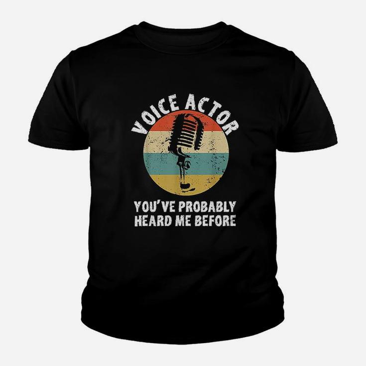 Voice Actor Vintage Microphone Voice Over Artist Gift Kid T-Shirt