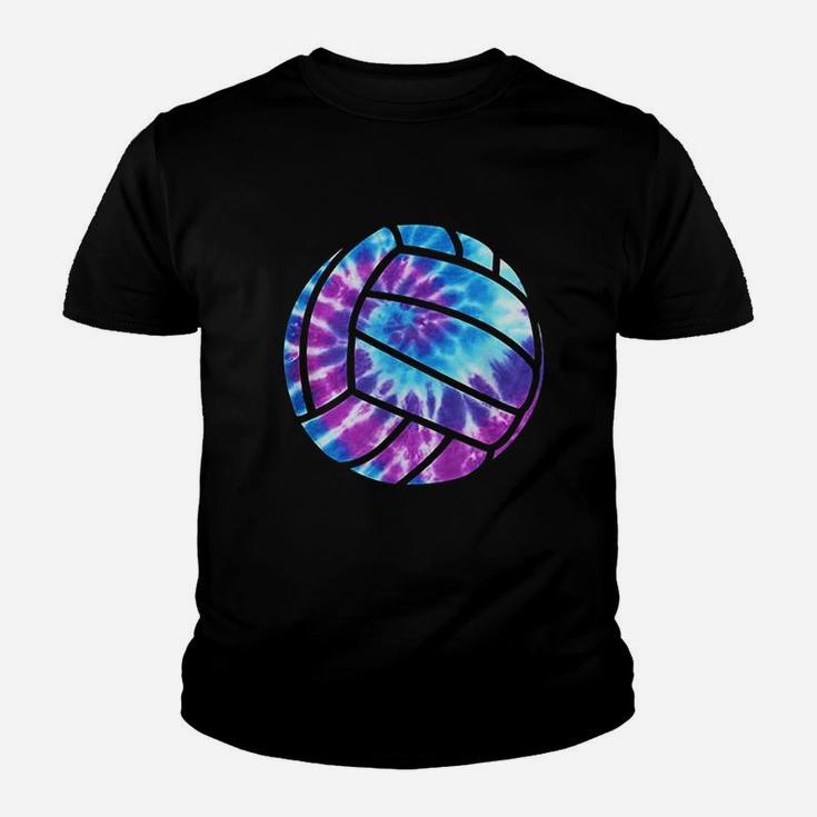 Volleyball Tie Dye Blue Purple Teenage Girls Perfect Gift Youth T-shirt