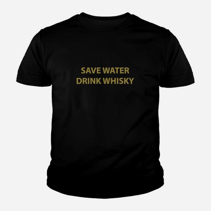 Wasser Trinken Whisky Sparen Kinder T-Shirt