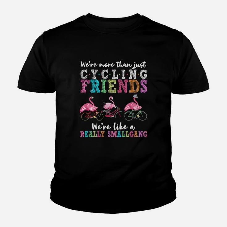 We Are More Than Just Cycling Friends Bike Flamingo Kid T-Shirt