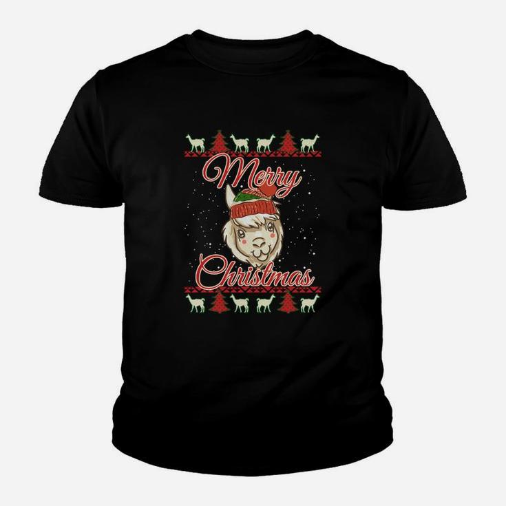 Weihnachts-Kinder Tshirt, Merry-Christmas-Schriftzug mit festlichem Design