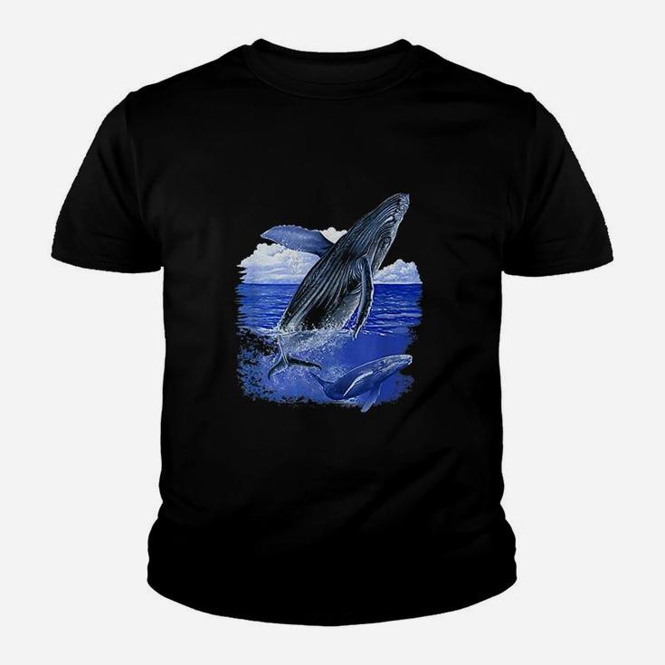 Whale With Baby Whale Sea Life Ocean Water Gift Kid T-Shirt