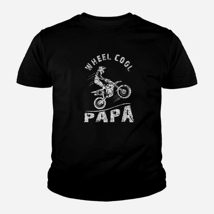 Wheel Cool Papa Motorcycling Motocross Dad Gift Kid T-Shirt